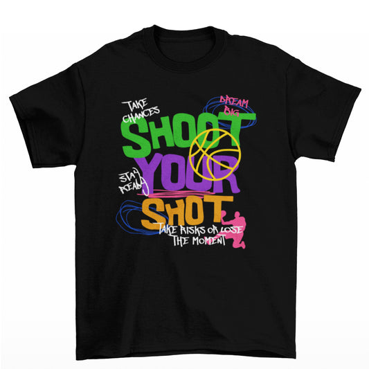 "SHOOT YOUR SHOT" TEE (BLACK)