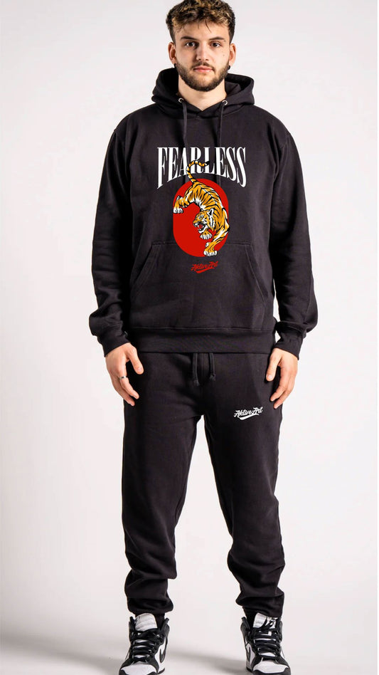 "FEARLESS" FLEECE SWEATSUIT (BLACK)